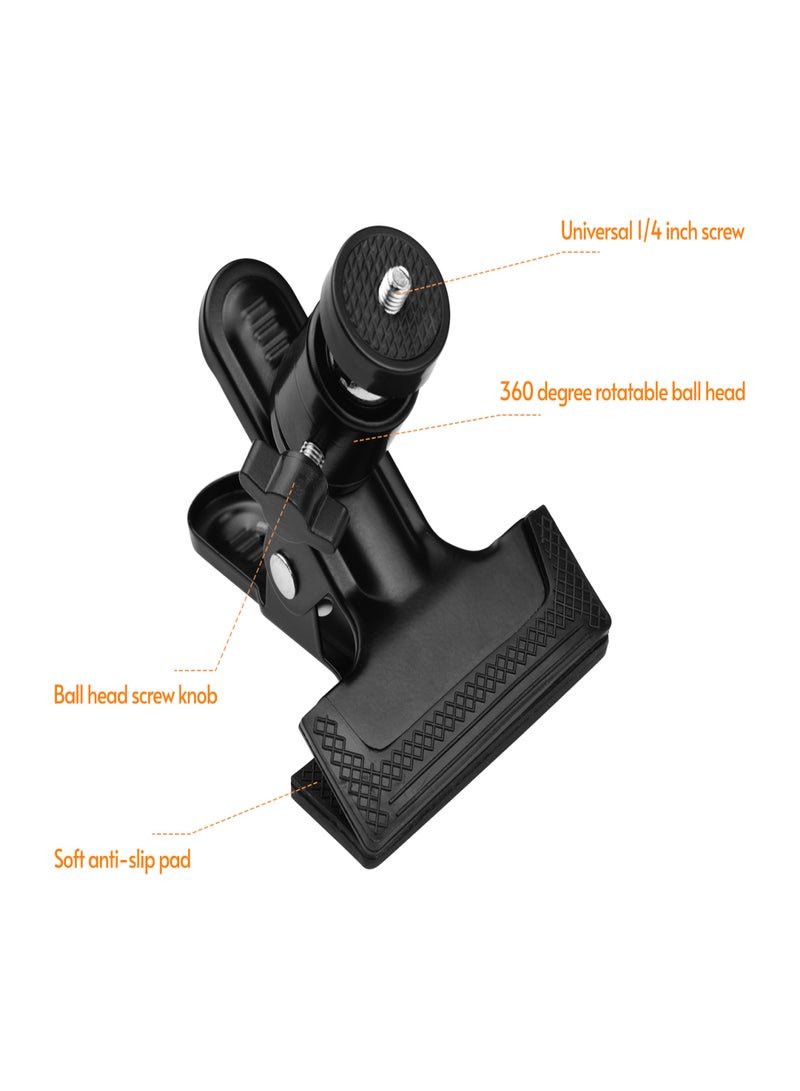 ANDOER Multifunctional Phone Clip Clamp Photography Metal Clamp with Flexible Phone Clip Rotatable Ball Head for Camera Mobile Phone - Image 4